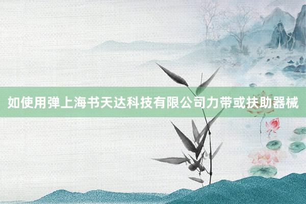 如使用弹上海书天达科技有限公司力带或扶助器械